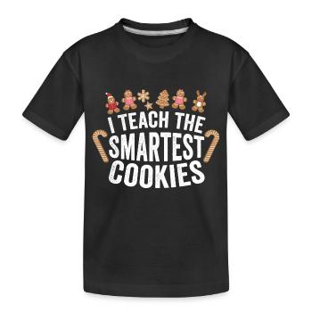 I Teach the Smartest Cookies Teaching Teacher Chri - Kinder Premium Bio T-Shirt - Schwarz - Vorne