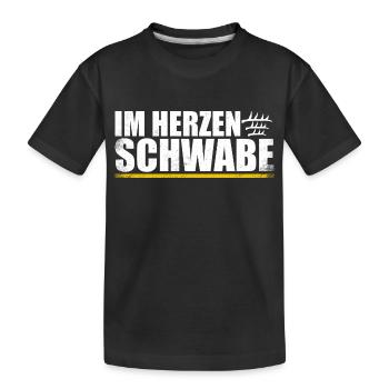 Im Herzen Schwabe Stolze Schwaben Vintage - Kinder Premium Bio T-Shirt - Schwarz - Vorne