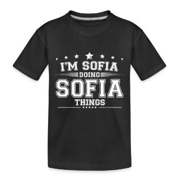Sofia - T-shirt bio Premium Enfant - noir - Devant