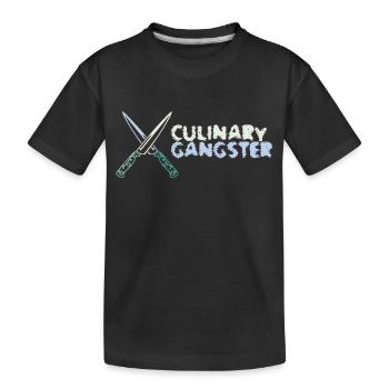 Kulinarischer Gangster Food Chef Kochen - Kinder Premium Bio T-Shirt - Schwarz - Vorne