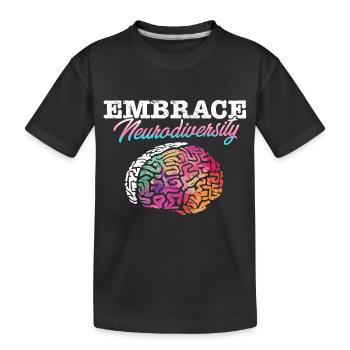 Autism Awareness I ADHD I ASD I Embrace - Kids' Premium Organic T-Shirt - black - Front