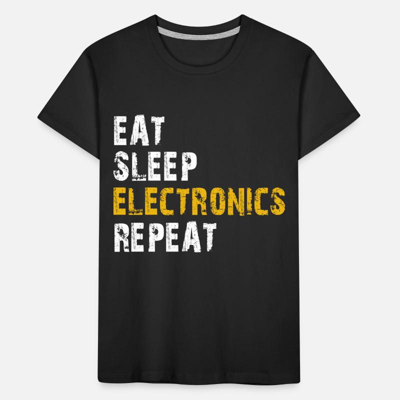 manger l’électronique du sommeil répéter T-shirt bio Premium Enfant