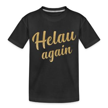 Helau Gold Glitter - Kinder Premium Bio T-Shirt - Schwarz - Vorne