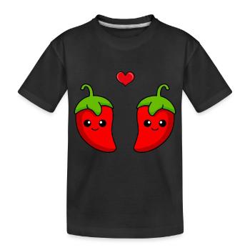 Chilli Couple Love Comic - T-shirt bio Premium Enfant - noir - Devant