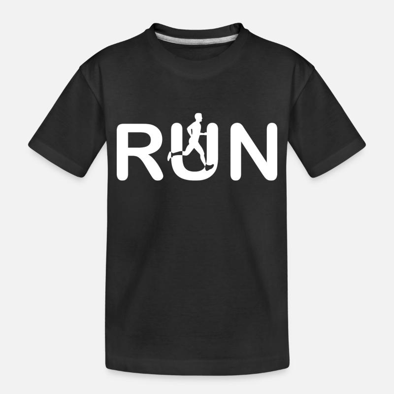 Marathon Running Run jogging - Kinder Premium Bio T-Shirt - Schwarz