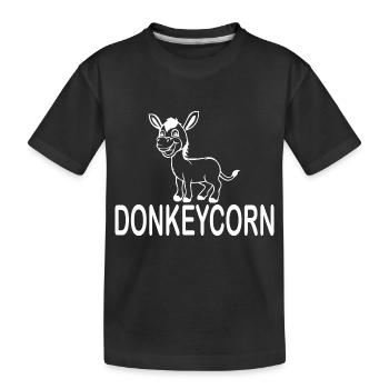 Donkey Esel - Kinder Premium Bio T-Shirt - Schwarz - Vorne