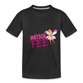 Muddy run shirt mud Matsch Laufshirt Fee Team Frau - Kinder Premium Bio T-Shirt - Schwarz - Vorne