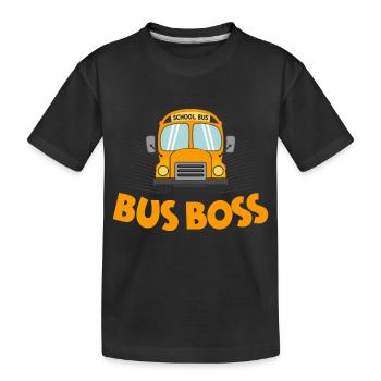 Bus Boss Yellow Bus School Bus Driver - Kinder Premium Bio T-Shirt - Schwarz - Vorne
