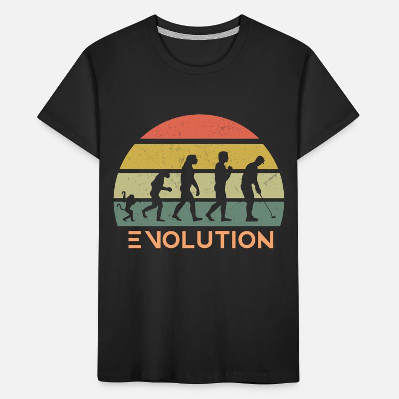 Retro Golf Evolution Kinder Premium Bio T-Shirt