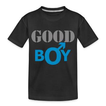 GOOD BOY - Kids' Premium Organic T-Shirt - black - Front