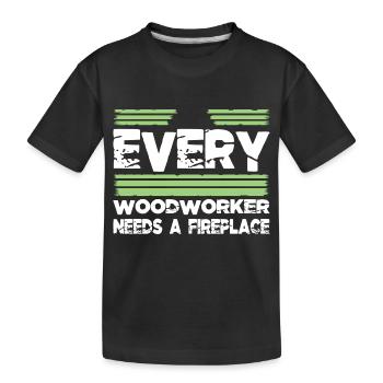blogger statement fun carpenter tshirts - Kinder Premium Bio T-Shirt - Schwarz - Vorne