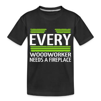 tools lumber bingo hall tshirts humor - Kinder Premium Bio T-Shirt - Schwarz - Vorne