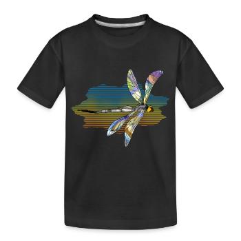 Dragonfly - Kids' Premium Organic T-Shirt - black - Front