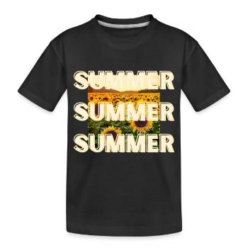 Summer - Kinder Premium Bio T-Shirt - Schwarz - Vorne