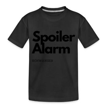 Spoiler Alert Pregnant Design - Kinder Premium Bio T-Shirt - Schwarz - Vorne