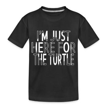 la blague geek sur la protection des animaux sauve les tortues - T-shirt bio Premium Enfant - noir - Devant