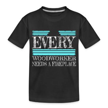 carpenter work tshirts construction carpenter - Kids' Premium Organic T-Shirt - black - Front