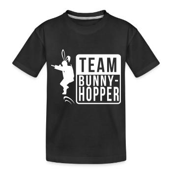 Hopper Gamer Streamer Warzone Gamepad Zocker Game - Kinder Premium Bio T-Shirt - Schwarz - Vorne