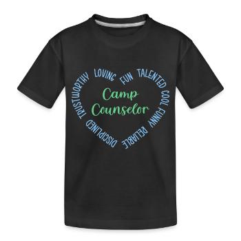 Zeltlager Leiter Sommercamp - Kinder Premium Bio T-Shirt - Schwarz - Vorne