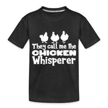Ils m’appellent poulet Chuchoteur de poulets - T-shirt bio Premium Enfant - noir - Devant