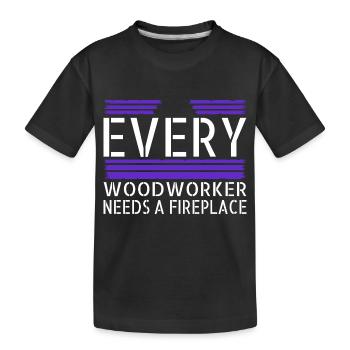 badge arboriculturist love carpentry funny - Kinder Premium Bio T-Shirt - Schwarz - Vorne