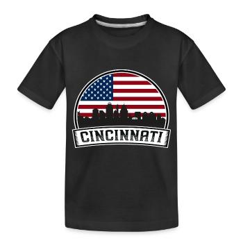 Cincinnati - Kids' Premium Organic T-Shirt - black - Front