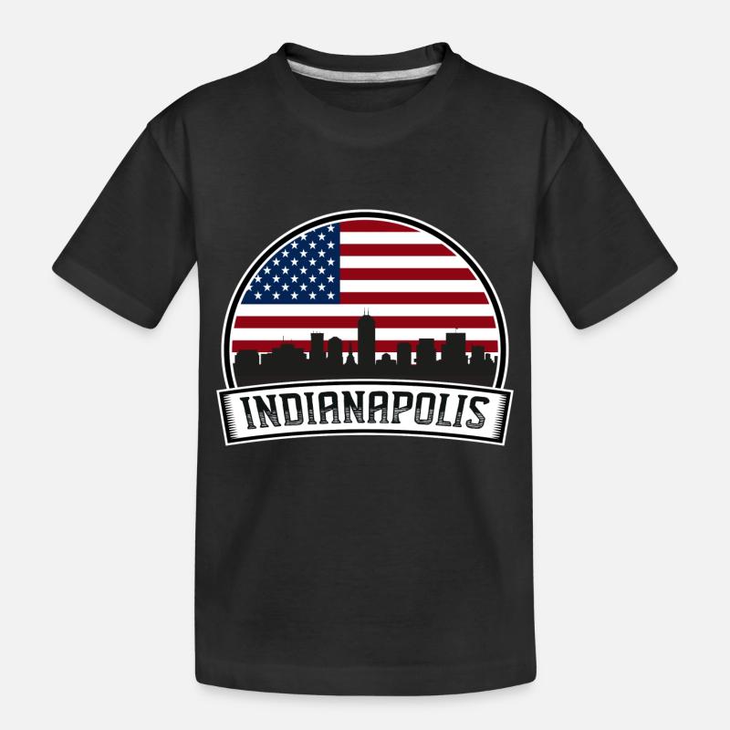Indianapolis - Kinder Premium Bio T-Shirt - Schwarz