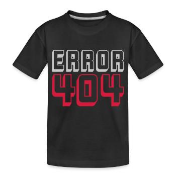 Error 404 Computer Connection - Kids' Premium Organic T-Shirt - black - Front