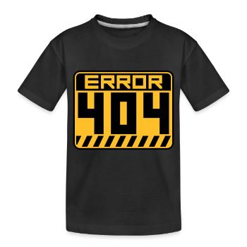Avertissement d’erreur 404 Shield - T-shirt bio Premium Enfant - noir - Devant