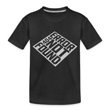 Error 404 not found - Kids' Premium Organic T-Shirt - black - Front
