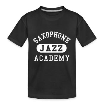 Saxophon Jazz Akademie - Kinder Premium Bio T-Shirt - Schwarz - Vorne