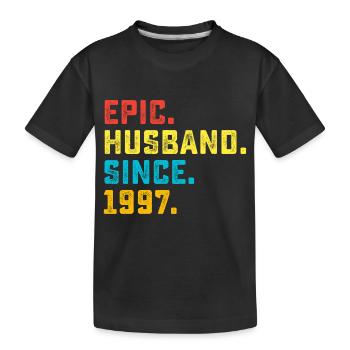 Mari épique depuis 1997 - T-shirt bio Premium Enfant - noir - Devant