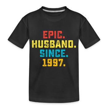 Épouse épique mari 1997 - T-shirt bio Premium Enfant - noir - Devant