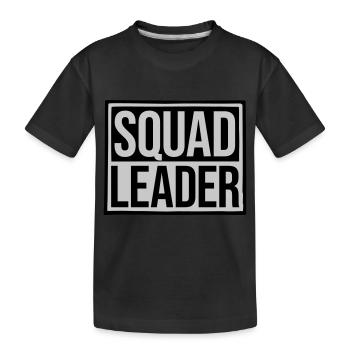 Shield Squad Leader Design - Kids' Premium Organic T-Shirt - black - Front