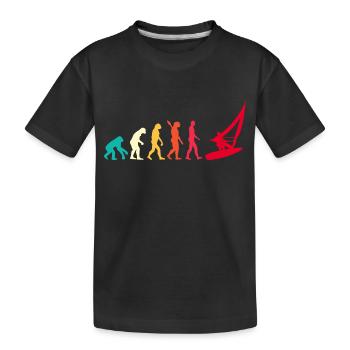 Evolution Graphic Sailboat Captain Sailing Sea Boa - Kinder Premium Bio T-Shirt - Schwarz - Vorne