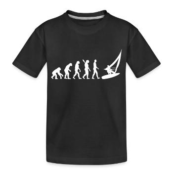 Evolution Graphic Sailboat Captain Sailing Sea Boa - Kinder Premium Bio T-Shirt - Schwarz - Vorne