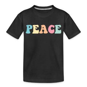 peace vintage for peace lovers - Kids' Premium Organic T-Shirt - black - Front