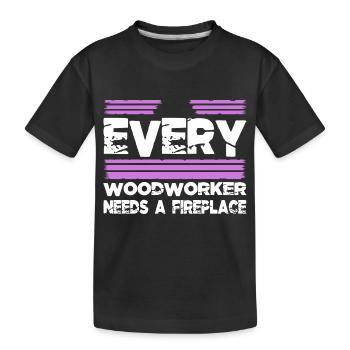 apprenti abatteur d’arbres amour - T-shirt bio Premium Enfant - noir - Devant
