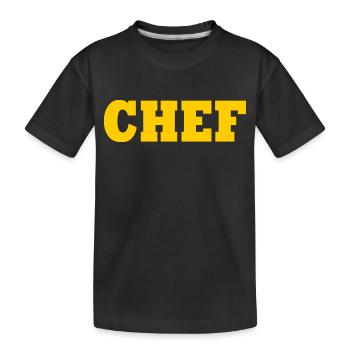 Chef - Kinder Premium Bio T-Shirt - Schwarz - Vorne