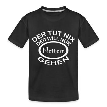 climbing - Kinder Premium Bio T-Shirt - Schwarz - Vorne