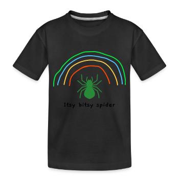 Itsy Bitsy Spider (schwarzer Text) - Kinder Premium Bio T-Shirt - Schwarz - Vorne