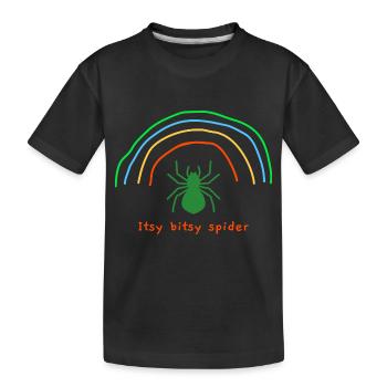 Itsy Bitsy Spider (roter Text) - Kinder Premium Bio T-Shirt - Schwarz - Vorne
