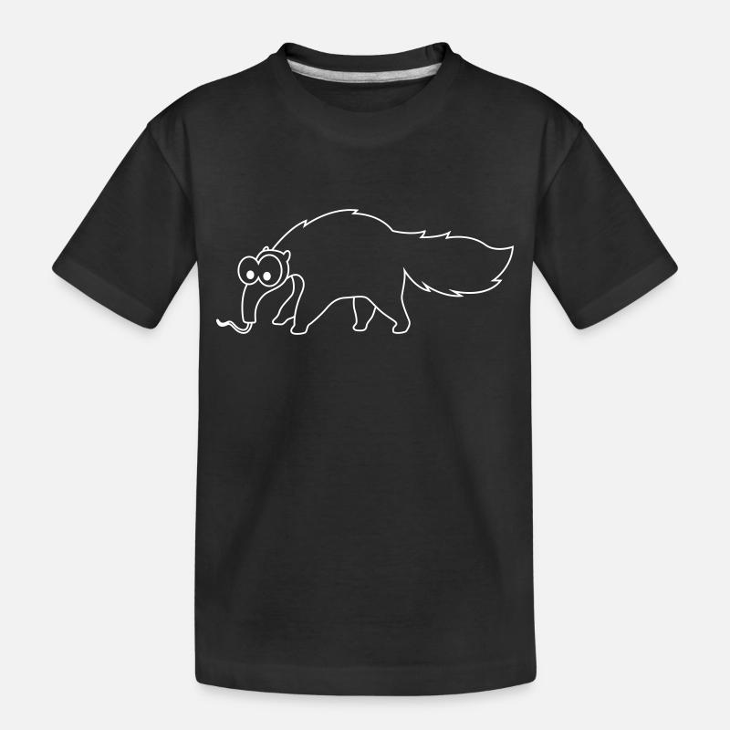Ameisenbär Comic Tier - Kinder Premium Bio T-Shirt - Schwarz