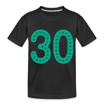 30 ANS. 30e ANNIVERSAIRE. ANNIVERSAIRE 30 ANS. 30 - T-shirt bio Premium Enfant - noir - Devant
