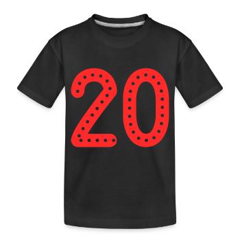 20 ANS. 20e ANNIVERSAIRE. ANNIVERSAIRE 20 ANS. 20 - T-shirt bio Premium Enfant - noir - Devant