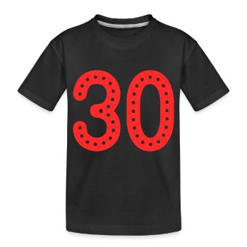 30 ANS. 30e ANNIVERSAIRE. ANNIVERSAIRE 30 ANS. 30 - T-shirt bio Premium Enfant - noir - Devant