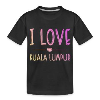I Love Kuala Lumpur - Kinder Premium Bio T-Shirt - Schwarz - Vorne