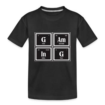 Gaming-| Periodensystem der Elemente - Kinder Premium Bio T-Shirt - Schwarz - Vorne