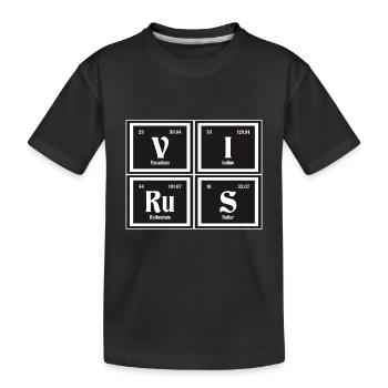 | de virus Tableau périodique des éléments - T-shirt bio Premium Enfant - noir - Devant