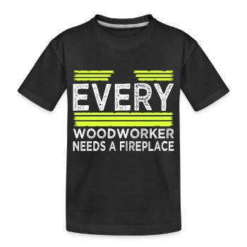cabinetmaker tools cutter forestry - Kinder Premium Bio T-Shirt - Schwarz - Vorne